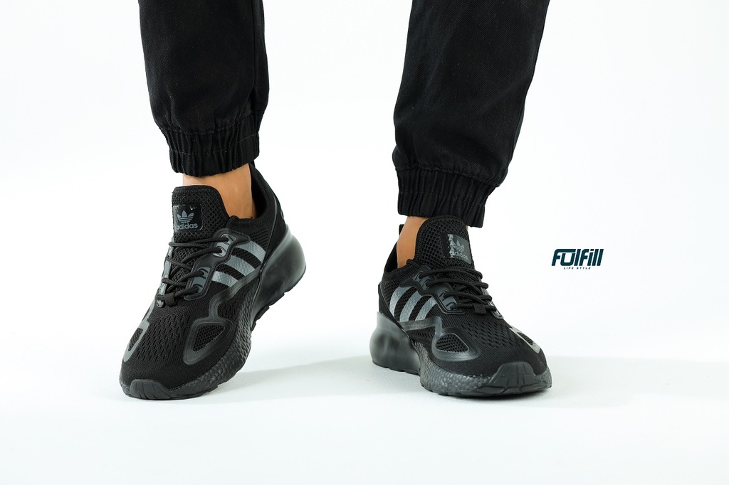 Adidas zx flux black on feet clearance